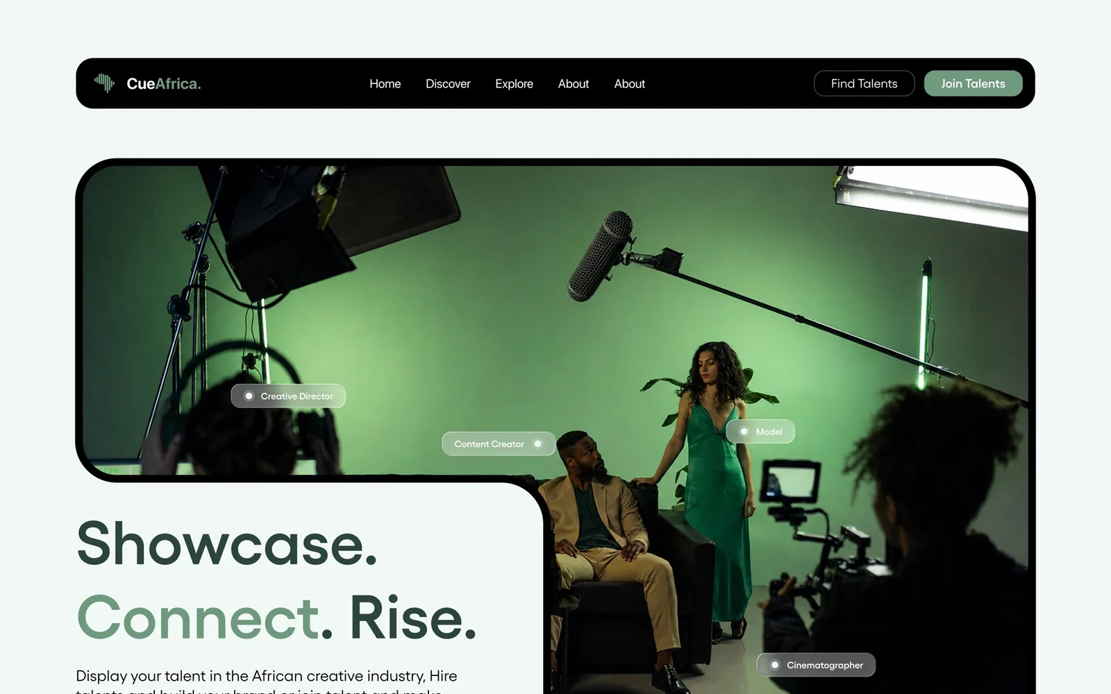Cue Africa landing page