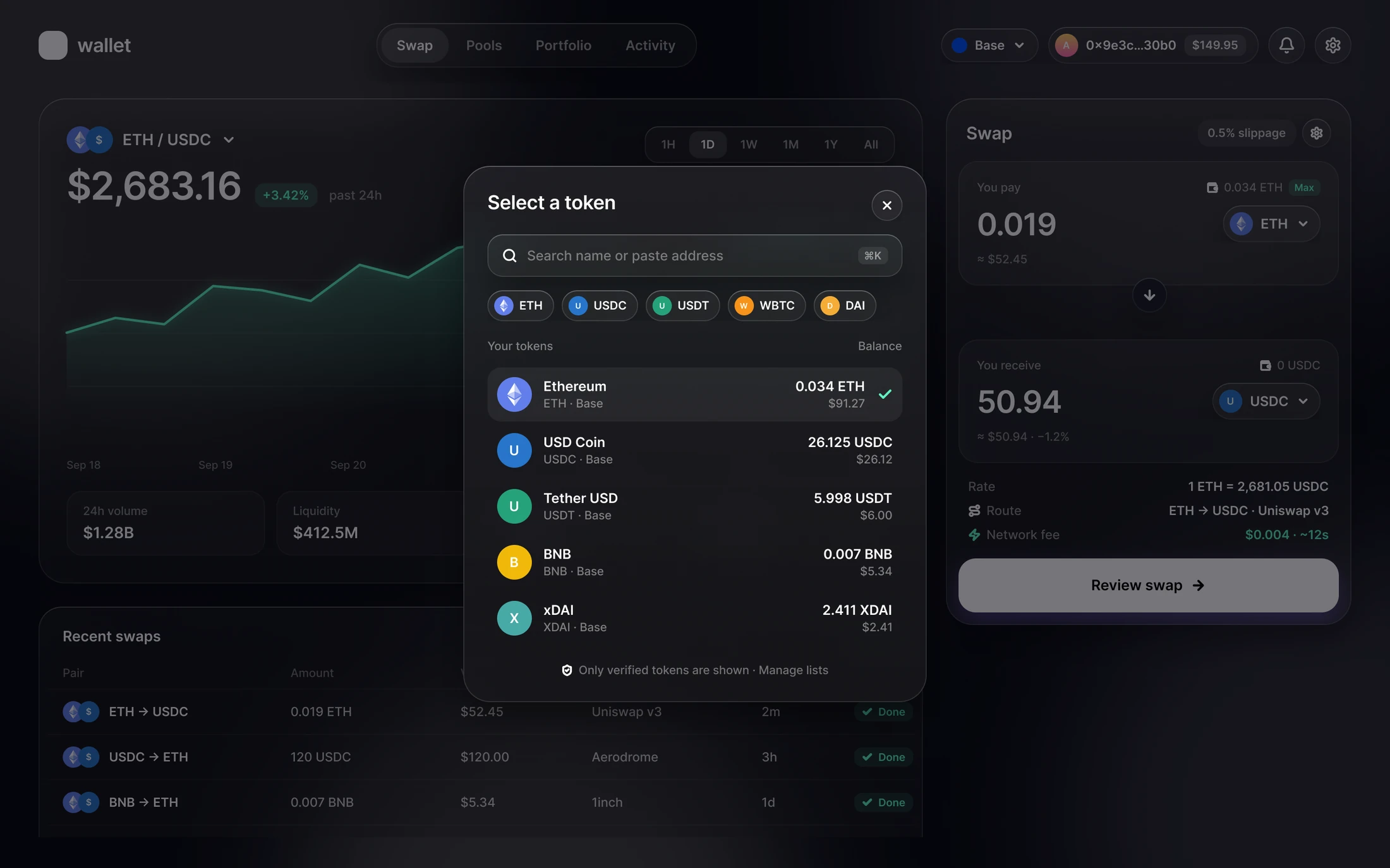 Choose token